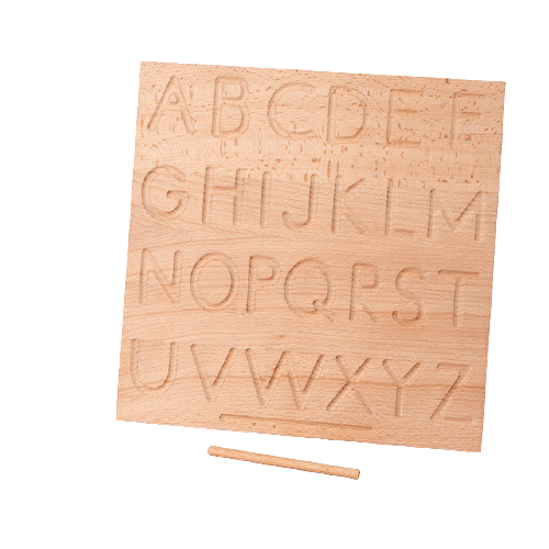 houten Ellendig Overweldigen Houten Alfabet Bord - Montessori Traceer Bord